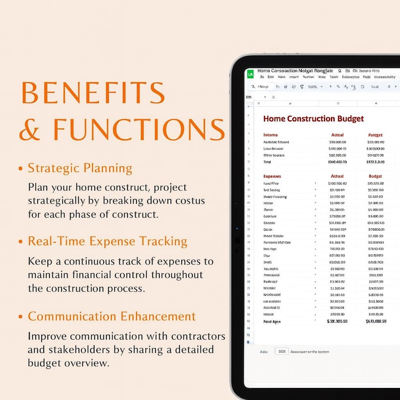 Home Construction Budget Template Excel | House Building Cost Estimator ...