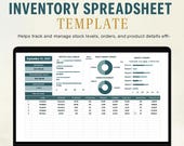 Inventory Spreadsheet Template – Stock Level & Product Tracking Tool | Editable Excel Spreadsheet for Small Business Inventory Management