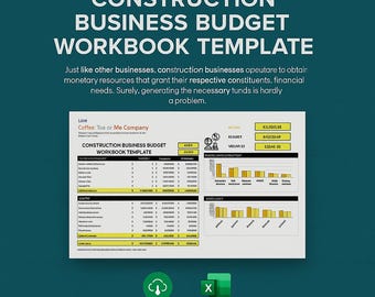 Plantilla de presupuesto para empresas de construcción / Registro de gastos y ganancias del proyecto / Planificador financiero para contratistas / Hoja de cálculo de costos editable