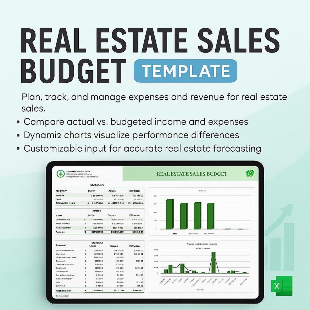 Real Estate Sales Budget Template Excel Property Revenue & Expense