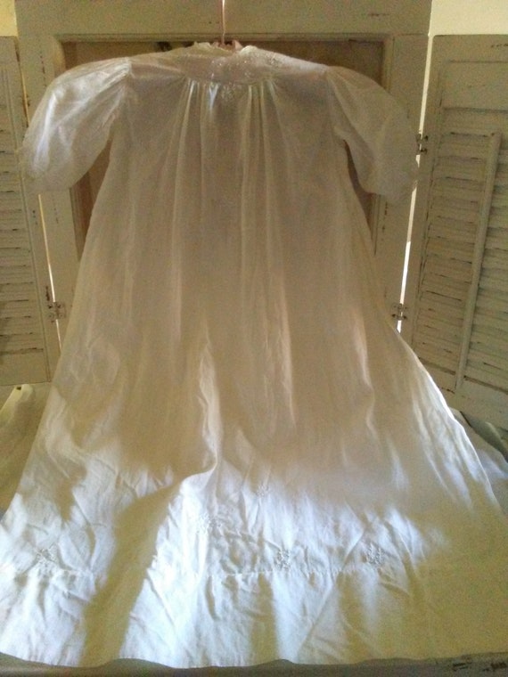 Antique Cotton Hand Decorated Baby Christening Dre