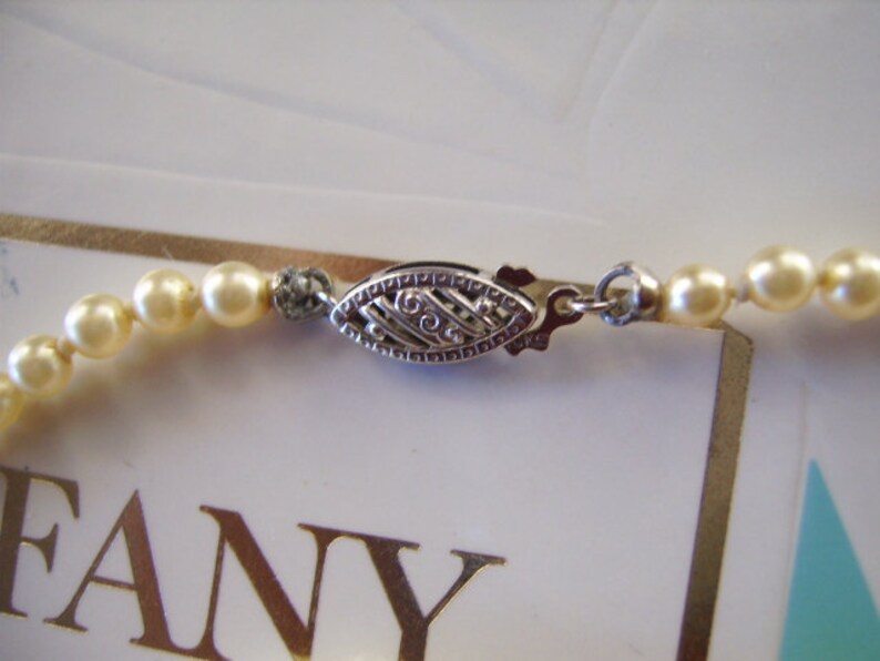 Vintage 10k White Gold 16 Inch Pearl Strand Necklace-Graduation Wedding Gift-Bride