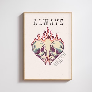 Blink 182 Always Print, Poster ispirato ai testi, Pop Punk, Romantic Elder Emo
