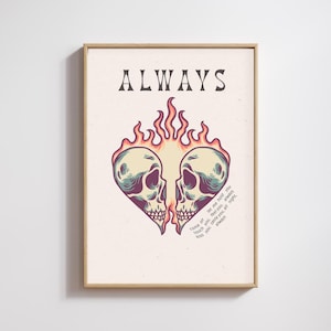 Blink 182 Always Print, Lyrics Inspired Poster, Pop Punk, Romantic Elder Emo