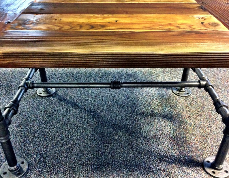 Industrial Coffee Table with Breadboard Ends