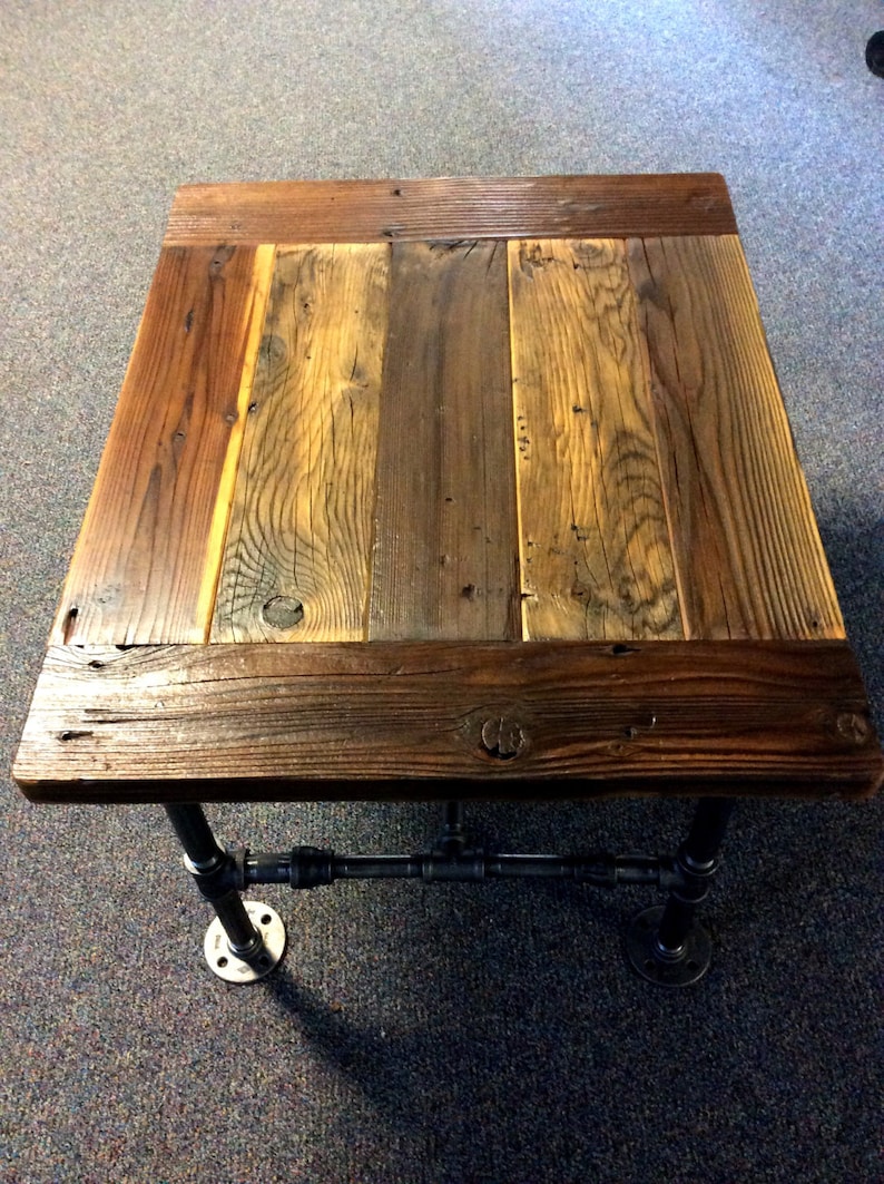 Industrial Coffee Table with Breadboard Ends