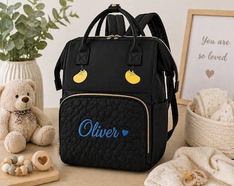 Personalized Diaper Bag Backpack, Baby Bag with Name, Mommy Bag, Large Capacity, Baby Shower Gift, Travel Changing Bag