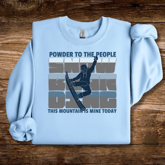 Snowboarding Crewneck Sweatshirt | Gildan 18000 | Bold Winter Graphic | Heavyweight Unisex Pullover | Cold Weather Attitude
