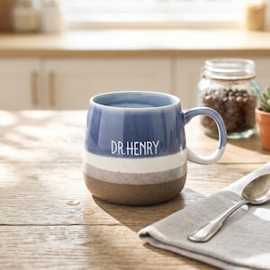 Personalisierte Dr. Kaffeetasse, gravierte Keramik Kaffeetasse, zukünftige Doktor Geschenk, PHD Abschlussgeschenk, Med Studenten Wertschätzung Geschenk