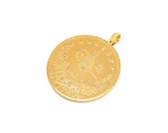 Pendentif En Pièce D'Or Turque Çeyrek Altın 22 Carats - Année 2025 - Or Neuve Et Authentique