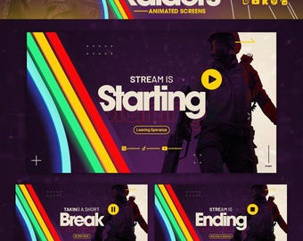 Raiders Animated Screens | Twitch, Youtube, Kick | Screens | OBS, Streamlabs, Gaming