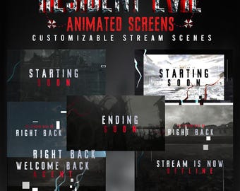 Resident Requiem Animated Stream Overlay Pack | Survival Horror Scenes for Twitch, YouTube & Kick