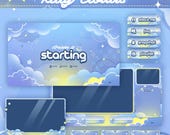 Kitty Clouds - Animated Stream Pack, Screens alerts panels and more