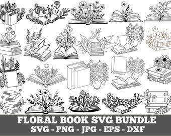 Floral Book SVG Bundle: Wildflower Designs (Digital Download)