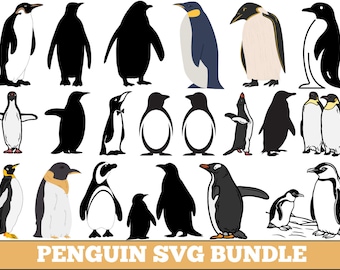 Penguin SVG Bundle, Vector Cut Files (Digital Download)