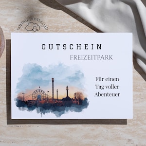 Theme park voucher | Theme park invitation | Time instead of things | Gift for friends | Unforgettable gift | Last minute