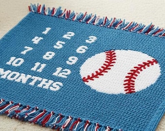 Baseball Baby Meilenstein Häkelanleitung für die monatlichen Baby Fotos