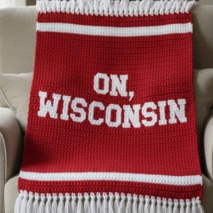 Wisconsin Inspired Crochet Blanket Graphgan Pattern
