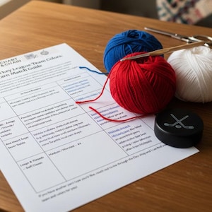 National Hockey League - NHL-tabel voor kleuren en garens