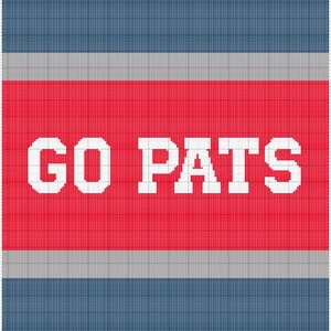 New England Patriots Inspired Crochet Throw – GO PATS! Graphgan Pattern image 2