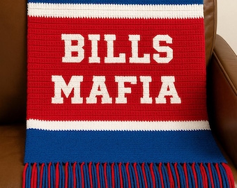 Buffalo Bills Inspired Crochet Throw – BILLS MAFIA Graphgan Pattern