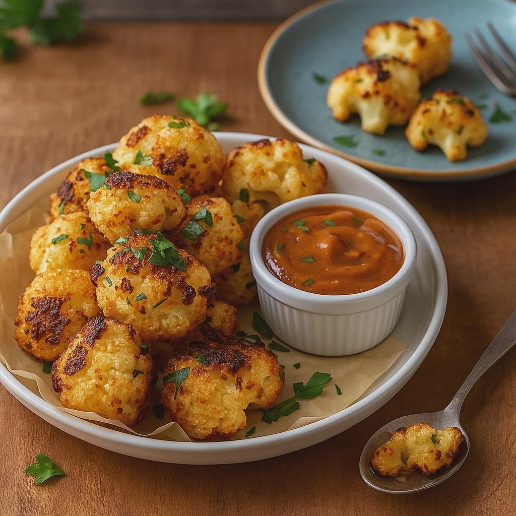 Crispy Baked Cauliflower Recipe | Healthy Oven Snack | Digital Download ...
