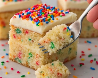 Receta de pastel de cumpleaños de vainilla (Descarga digital)