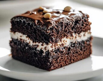 Mississippi Mud Cake Recipe | Fudgy Chocolate Marshmallow Dessert Digital Download