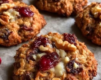 Cranberry-Walnuss-Haferflocken-Plätzchen Rezept | Einfacher Urlaub als digitaler Download