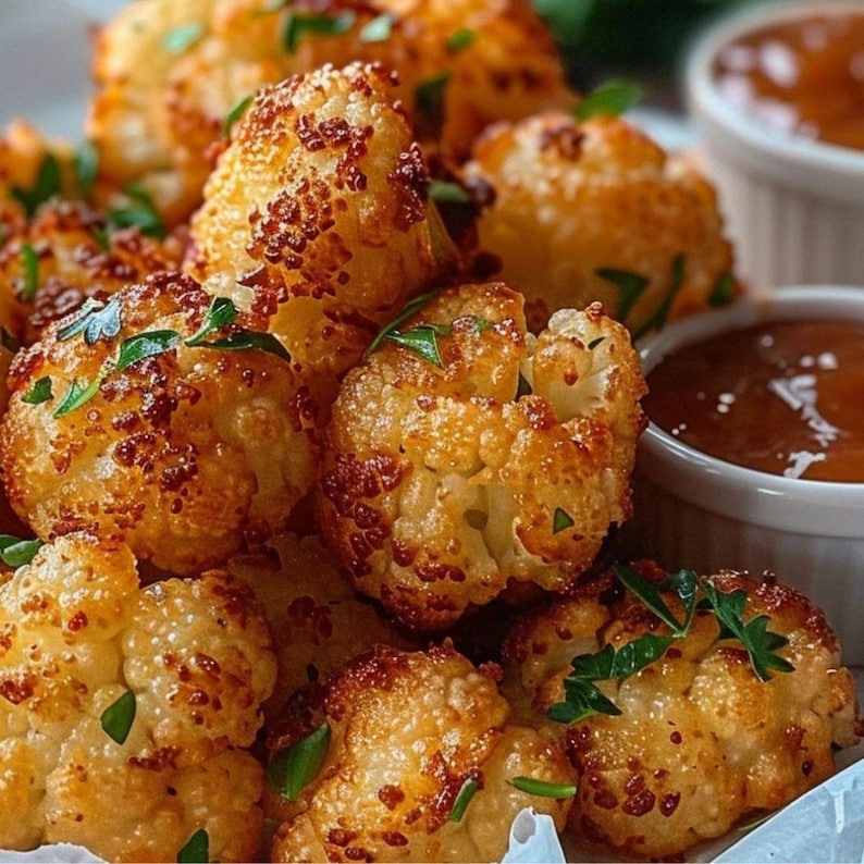 Crispy Baked Cauliflower Recipe | Healthy Oven Snack | Digital Download ...