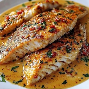 Recept på röd snapper med krämig kreolsk sås | Digital PDF-nedladdning