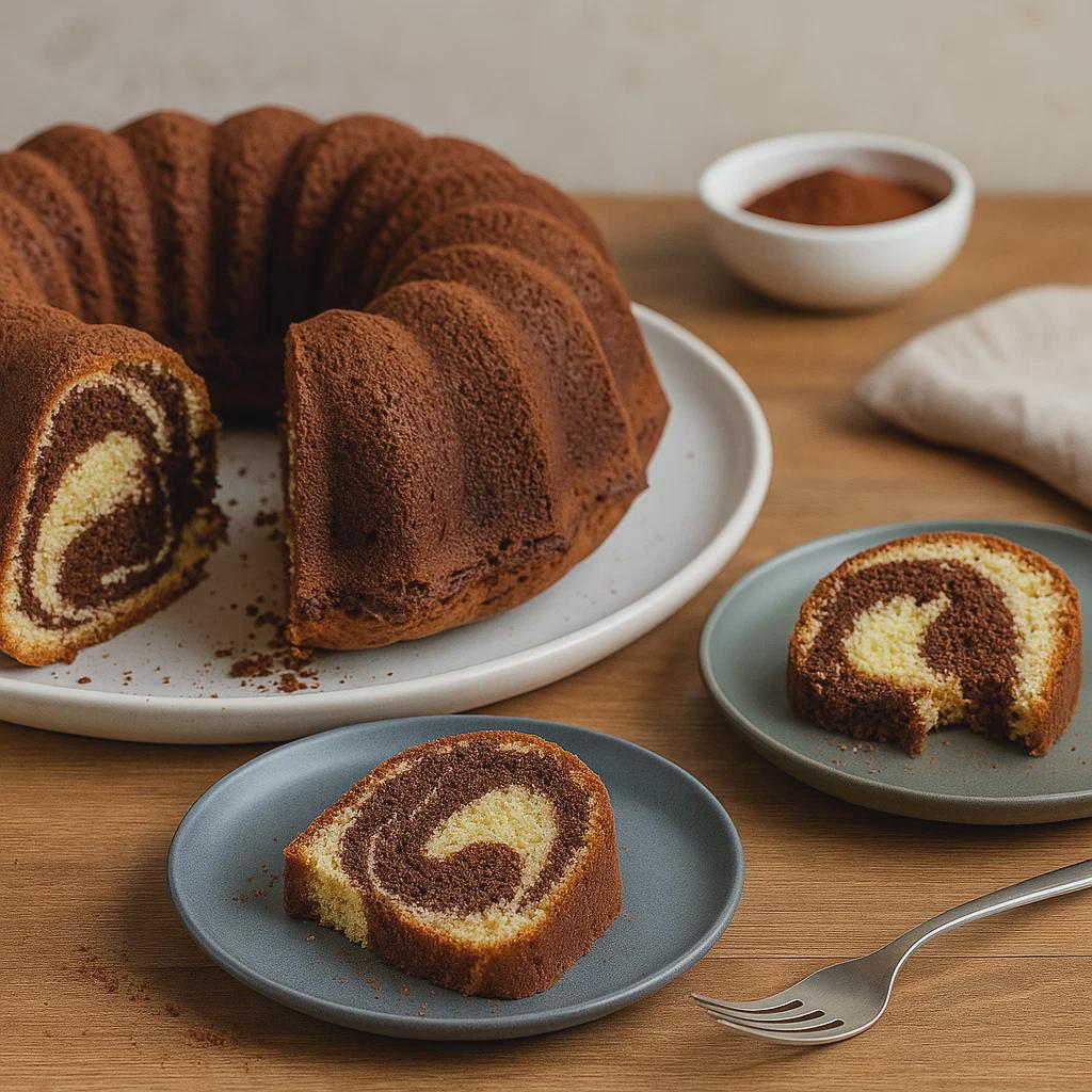 Classic Chocolate Marble Cake Recipe | Bakery Style Swirl Dessert PDF ...