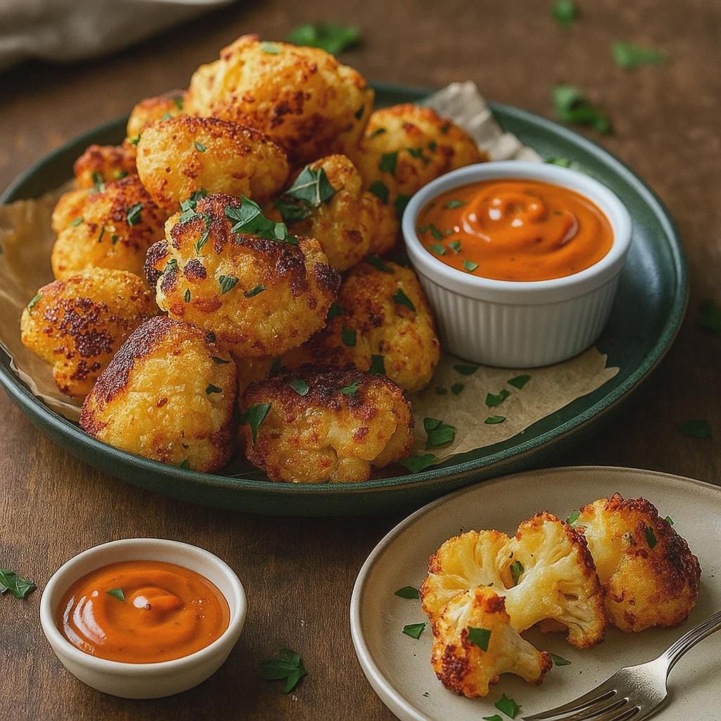 Crispy Baked Cauliflower Recipe | Healthy Oven Snack | Digital Download ...
