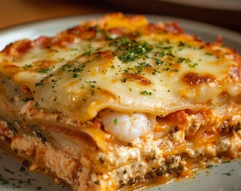 Creamy Seafood Lasagna Recipe | Digital Download