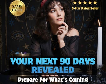 Lectura de Tarot de 3 meses / Pronóstico de Amor y Carrera de 90 días / Lo que está por venir / Guía de Energía Futura (PDF disponible en la misma hora)