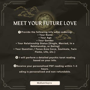 ¿Cuándo lo conoceré? Lectura de tarot sobre el amor futuro, próxima pareja, predicción de almas gemelas, pronóstico psíquico del amor, entrega en 1-3 horas imagen 2