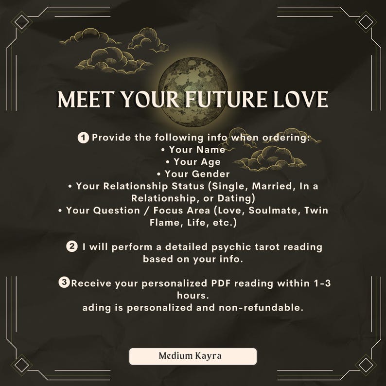 ¿Cuándo lo conoceré? Lectura de tarot sobre el amor futuro, próxima pareja, predicción de almas gemelas, pronóstico psíquico del amor, entrega en 1-3 horas imagen 2