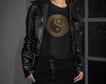 Yin Yang Unisex Tee, Yoga T-Shirt, Spiritual Apparel, Casual Wear, Yoga tee-shirt, Harmony Design