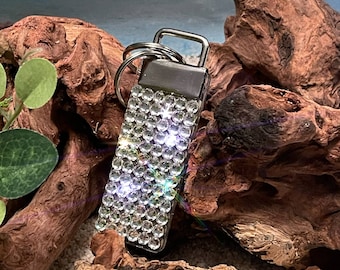 SWAROVSKI CRYSTAL KEYCHAIN jewelry 144 genuine Australian stunning sparkly bling clear handset crystals key chain