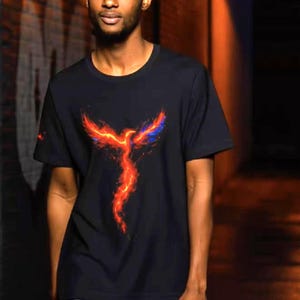 Phoenix Override Tee  | 148 542 32190 Grabovoi Code | Energetic Override Protocol Print | RebelFlameInfused