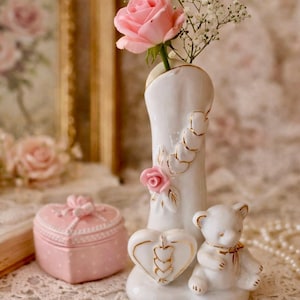Vintage Teddy Bear Vase - Etsy