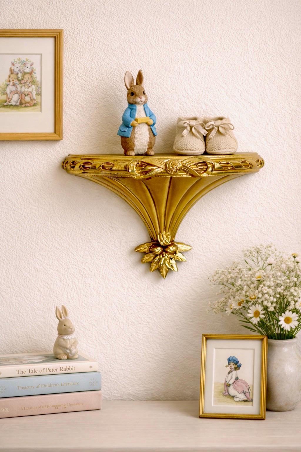 Vintage Burwood Gold Wall Shelf | Hollywood Regency Decor - Etsy