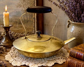 Antique S. Sternau Solid Brass Spirit Kettle | Aladdin Genie Lamp Teapot