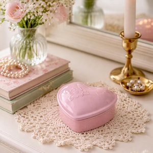 pink heart dresser Azude Pink Heart Drawer Knobs, 4 Pack Ceramic Dresser Pulls | 4 screws included, girls vanity refresh, rounded grip, single-hole fit