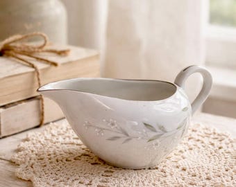 Vintage St. Regis Creamer – Minimalist Floral Fine China Pitcher (Made in Japan)