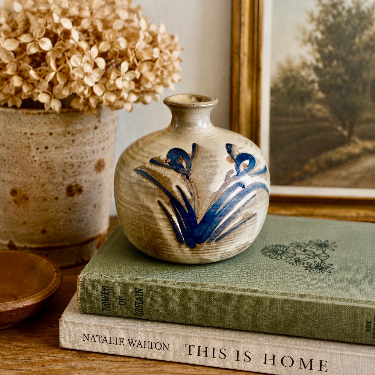 MID-CENTURY MODERN HANDCRAFTED VASE Vtg 1950s-60s Unique Textured