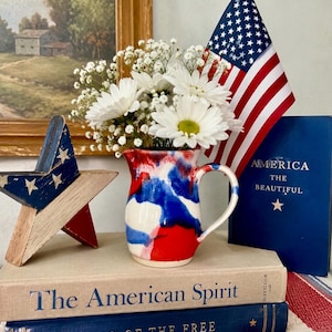 Red White Blue Pitcher - Etsy