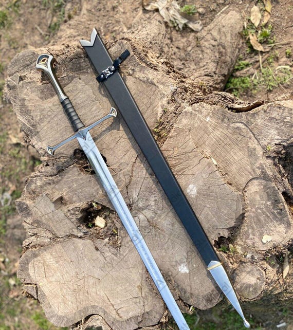 Anduril Sword of Aragorn Lord of the Rings Handmade Cosplay Prop With Scabbard Costume Prop Cosplay Christmas Gift Collectible Birthday Gift