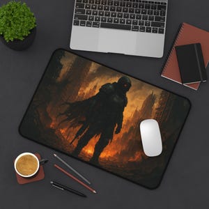 Apocalypse Warrior Mouse Pad Dark Sci-Fi Soldier Desk Mat