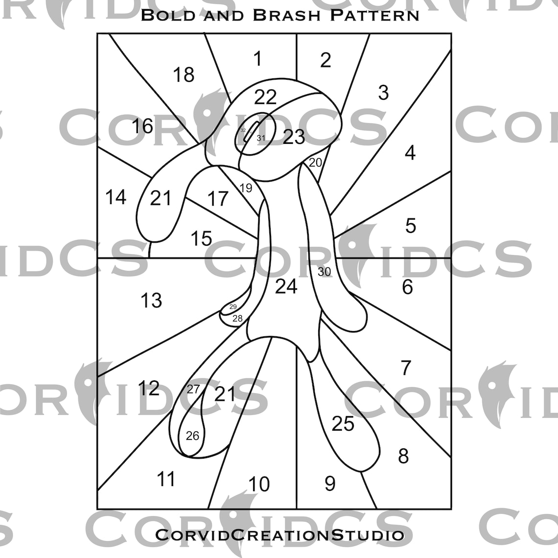 Bold and Brash Stained Glass Pattern - Digital Download - Etsy